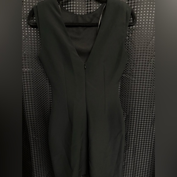 Zara Black Lowback Dress with zipper detail - Picture 3 of 3